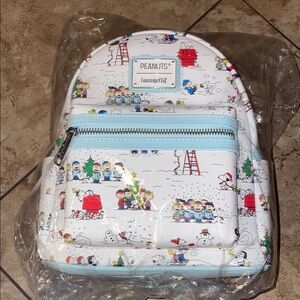 Loungefly Peanuts Happy Holidays mini backpack - NWT!!